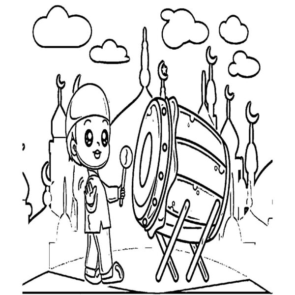 Islamic Coloring Page for Children - Free Printables
